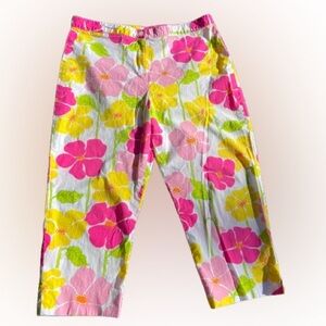 Lilly Pulitzer Pink/Yellow Capris